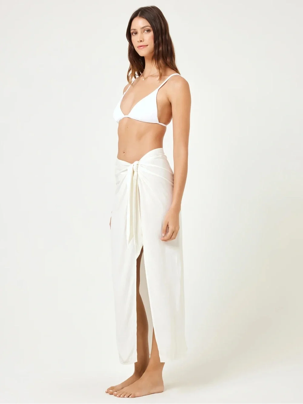 LSPACE Portela Sarong in Cream Medium NWT